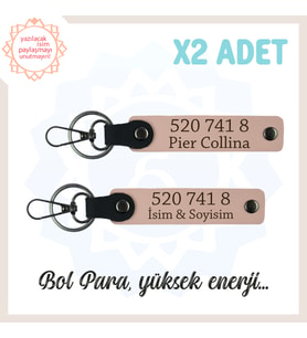 Yavru Ağzı, İsme Özel, Manevi Güç Veren Hediye İçin 520 741 8 Kod, Huzur ve Başarı 2'li Anahtarlık