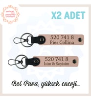 Yavru Ağzı, İsme Özel, Manevi Güç Veren Hediye İçin 520 741 8 Kod, Huzur ve Başarı 2'li Anahtarlık