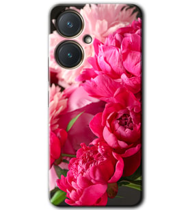 Vivo Y27 Kılıf HD Desen Baskılı Kılıf - Kırmızı Beyaz Gül