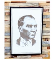 Ahşap Üzerine Lazer Kazıma Mustafa Kemal Atatürk Tablo Duvar Dekorasyon