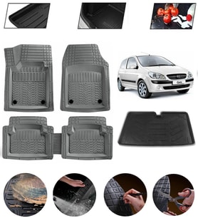 Hyundai Getz 2002 Sonrası Uyumlu Paspas Araca Özel Bagaj Havuzu MBS Gri