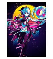 Genshin Etkisi - Ganyu *80'ler Retro* Tablo Ahşap Poster Dekoratif