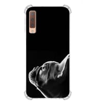 PrintiFy Samsung Galaxy A7 2018 Uyumlu Köpek 1 Baskılı Şeffaf Köşe Korumalı Antişok Kılıf