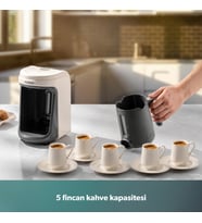 Homend Pottoman 1830h Bulut Kremi Türk Kahve Makinesi