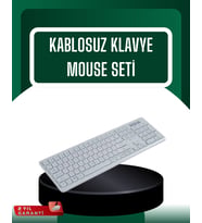 Mey İthalat® Usb Alıcılı Kablosuz Klavye Mouse - Geniş Uyumluluk, Sessiz Tuşlar