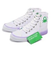 United Colors Of Benetton Beyaz-Lila Kadın Spor Ayakkabı Bn-30189 G