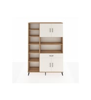 Arges Dolap 10 Raflı Tek Çekmeceli 4 Kapaklı 132x30x195 Çam-Aytaşı/Aytaşı