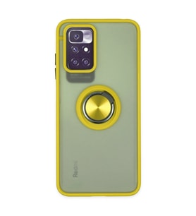Xiaomi Redmi 10 2022 Kılıf Montreal Yüzüklü Silikon Kapak - Sarı