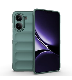 Lexroo Xiaomi Poco X7 Pro Kılıf Esnek TPU Oyuklu Arka Yüzey Tasarımlı Etnik Silikon Kılıf - Koyu Yeşil