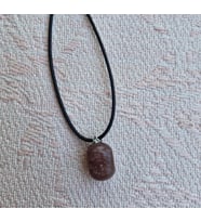 Çilek Quartz Kolye, Doğal Taş Kolye, Hediyelik, Moli tasarım