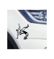 Spor Güreşçiler Tasarım Oto Sticker 14*11 Cm
