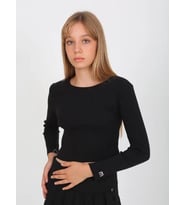 Kız Çocuk Kaşkorse Fitilli Bluz (Siyah)