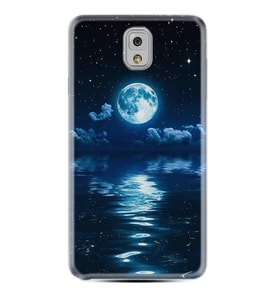 Samsung Note 3 4 5 8 9 20 Ultra 10 Lite Kılıf Desenli Silikon Night Moon 1133