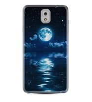Samsung Note 3 4 5 8 9 20 Ultra 10 Lite Kılıf Desenli Silikon Night Moon 1133
