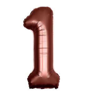 Retro Çikolata Kahve 1 Rakam Folyo Balon 100 cm