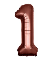 Retro Çikolata Kahve 1 Rakam Folyo Balon 100 cm
