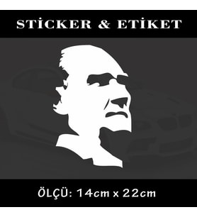 MUSTAFA KEMAL ATATÜRK oto sticker yazı - araba kask motosikler kamyonet minibüs uyumlu etiket