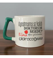 Oynatmama Az Kaldı Doktorum Nerede Baskılı Yeşil Kulplu D Kupa