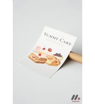 Yummy Cake Tatlı Posteri, Çerçevesiz Yüksek Kalite Duvar Afişi - Mutfak Dekorasyonu
