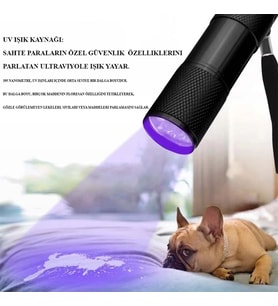 Northcity Sahte Para Işığı Ultraviole Wt-302 - UV LED Sahte Para Tespit Cihazı