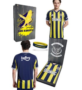 Fenerbahçe Orijinal Lisanslı 2025/26 Çubuklu Yeni Sezon Forma Spor Bileklik Set Hediyelik (Sarı-Lacivert)