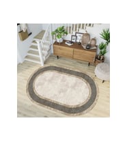 Eliana Home Baskılı, Yıkanabilir Kaymaz Taban Oval Halı TYC00515953629 100x150 cm (Bej)