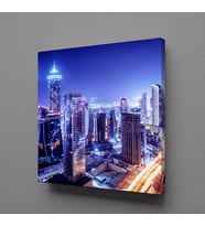 DÜNYANIN ÜNLÜ ŞEHİRLERİ MANZARASI KANVAS TABLO 60x60cm (Karışık)