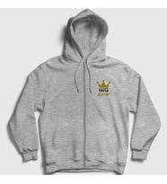 Presmono Unisex Gri Backgammon King Tavla Kralı Oyun V2 Fermuarlı Kapüşonlu Sweatshirt 416787tt (Gri)
