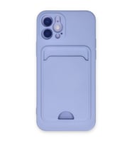 iPhone 12 Kılıf Kelvin Kartvizitli Silikon - Lila