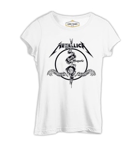 Metallica - Death Magnetic Beyaz Kadın Tshirt