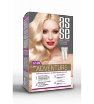 Asse Adventure Set Saç Boyası, Kalıcı ve Canlı Renkler 1+1 Kullanım Seti No12.00 Extra Platin