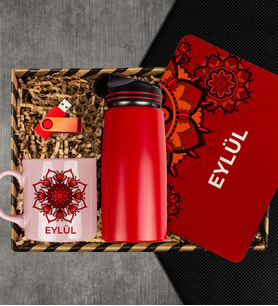 eJOYA Kişiye Özel Kupa & Mousepad & Matara & Usb Bellek Hediye Kutusu 113075