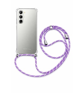 Tecno Spark 40 Pro Boyun Askılı Şeffaf Tank Kılıf Lila