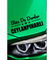 Şanlıurfa Ceylanpınar Siyah Araç Sticker  Şanlıurfa Bize De Derler  Ceylanpınarlı 40x15 cm Oto Sticker