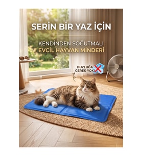 30x40 cm Kendinden Soğutmalı Jel Teknolojili Kedi Minderi Serinletici Mat