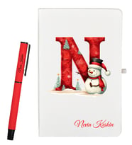 Sevgiliye Yılbaşı Hediyesi Kişiye Özel Defter ve Roller Kalem Seti