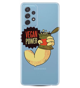 Kılıfland Samsung Galaxy A72 Kılıf Silikon Resimli Kapak Vegan Power Stok 834