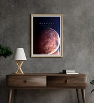 Merkür Mercury Uzay Metal Poster Metal Tablo Metal Üzerine Baskılı Metal Poster Ev Duvar Dekorasyon
