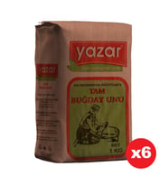 Yazar Taş değirmende Öğütülmüş Tam Buğday Unu 1 Kg x 6 Paket