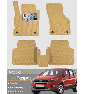 FORD KUGA 2 (2013-2019) Uyumlu EVA Paspas Tam Set–Araca Özel,Su Geçirmez,Kolay Montaj