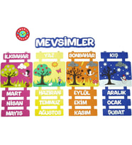 Mevsim Şeridi Kare Zeminli (Keçe Eğitim Materyali)