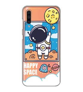 Samsung Galaxy A30S/A50/A50S Uyumlu Astronot Desenli Şeffaf Telefon Kılıfı