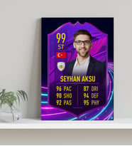BK Gift Kişiye Özel Kanvas Tablo Futbolcu Kartı-1