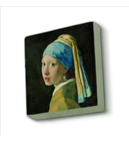 İnci Küpeli Kız (Johannes Vermeer, 1665) Baskılı Doğaltaş  Magnet(KRG-134)Buzdolabı Süsü