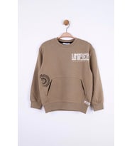 Erkek Çocuk Pamuklu Sırtı Baskılı Sweatshirt