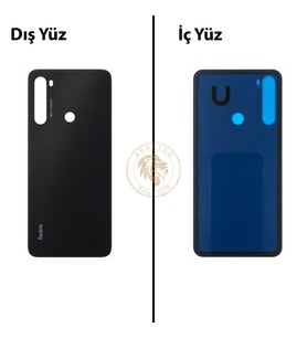 Xiaomi Redmi Note 8 Uzay Siyahı Arka Pil Kapağı Batarya Kapağı Lazer Kesim Back Cover