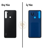Xiaomi Redmi Note 8 Uzay Siyahı Arka Pil Kapağı Batarya Kapağı Lazer Kesim Back Cover