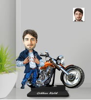 Kişiye Özel Motorcu Erkek Ahşap Biblo-6