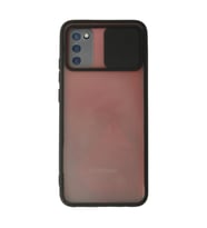 Samsung Galaxy A03s Kılıf Palm Buzlu Kamera Sürgülü Silikon - Siyah