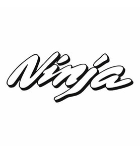 Ninja Araba Sticker siyah 18x7 CM (Siyah)